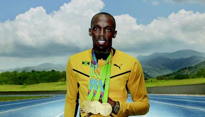 Why was Bolt stripped of an Olympic Gold medal and what is his 100m record time?