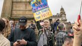 Thousands turn out to oppose rally in Glasgow backed by Tommy Robinson