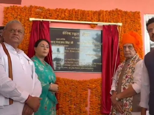 Rajasthan: Defence Minister Rajnath Singh Inaugurates Sainik School, Emphasizes Private Sector's Role In Education And...