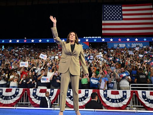 Kamala Harris leads Donald Trump in three key swing states, new poll shows