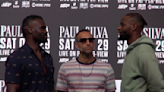 VIDEO: Uriah Hall faces off against former NFL standout Le’Veon Bell at pre-fight press conference