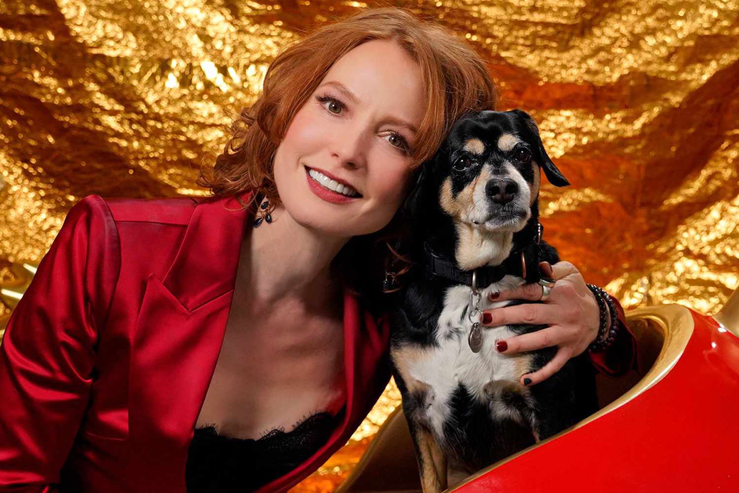 Alicia Witt's 'Peaceful' Rescue Dog Helps Ease Her Stage Fright: 'He Sits Down by Me at the Piano' (Exclusive)