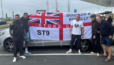 Stoke City fans make epic 500-mile Düsseldorf trip in taxi for England match