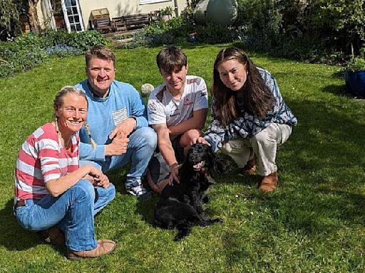 Six-legged dog abandoned in car park enjoying beach life after surgery