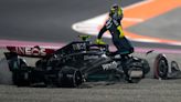 Lewis Hamilton and George Russell vent anger on radio after collision in Qatar