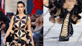 Katy Perry Goes Vintage in Noir Kei Ninomiya Gown and Strappy Boots at Vogue World 2024