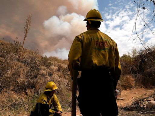 Wildfire burning east of Los Angeles forces evacuation in California town