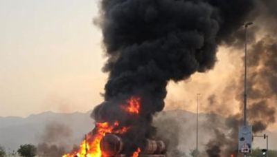 One driver dead, another injured as trucks erupt in flames after a collision in Fujairah