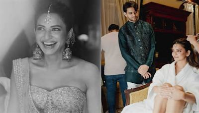 Newlywed Kriti Kharbanda drops UNSEEN pics from Mehendi ceremony; flashes bright smile as she plays 'dress up'