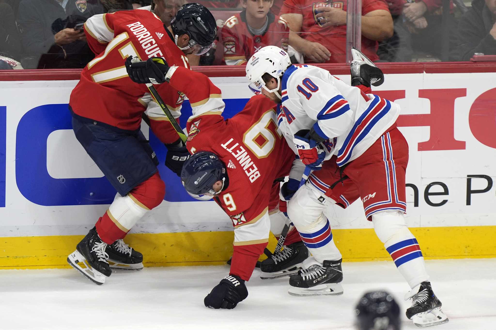 Wennberg scores in OT, Rangers top Panthers 5-4 to take lead in East finals