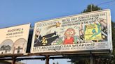 Anti-nuclear group hires Port Orchard artist to design cartoon-style billboard in Gorst