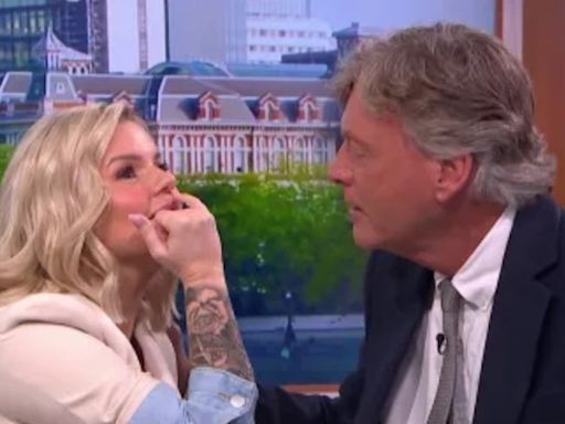 Richard Madeley leaves GMB viewers cringing as he inspects Kerry Katona’s reconstructed nose after drug damage