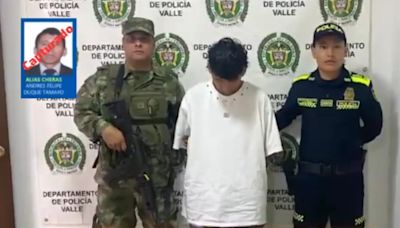 Cayó alias Cheras, uno de los criminales más buscados del Valle del Cauca