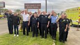 Memorial highway sign for Monroe Township Fire Department Capt. Joseph Liedel unveiled