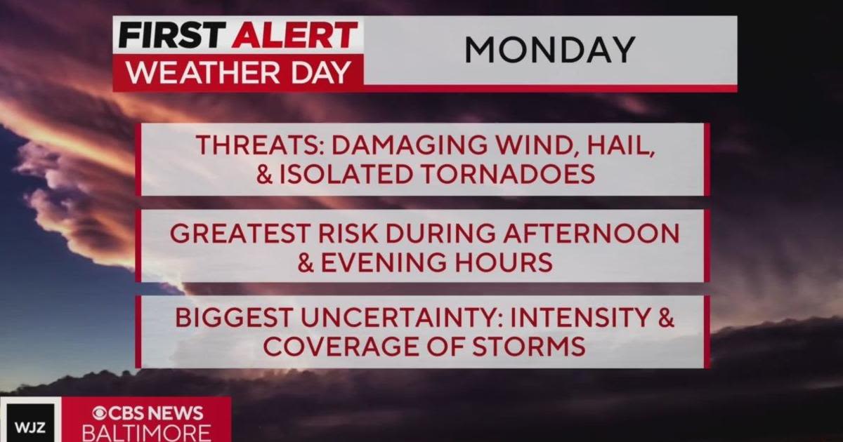 Weather Alert Day for severe holiday storms in Maryland