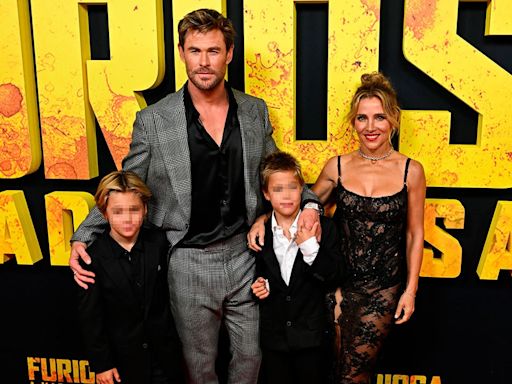 El debut de los mellizos de Elsa Pataky y Chris Hemsworth en la alfombra roja: Sasha y Tristan de 10 años