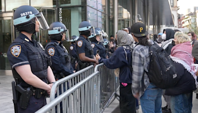 NYU asks police to clear a protest encampment on its property