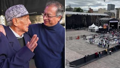 Video: Gustavo Petro no logró llenar la plaza de Bolívar durante la sanción presidencial de la reforma pensional