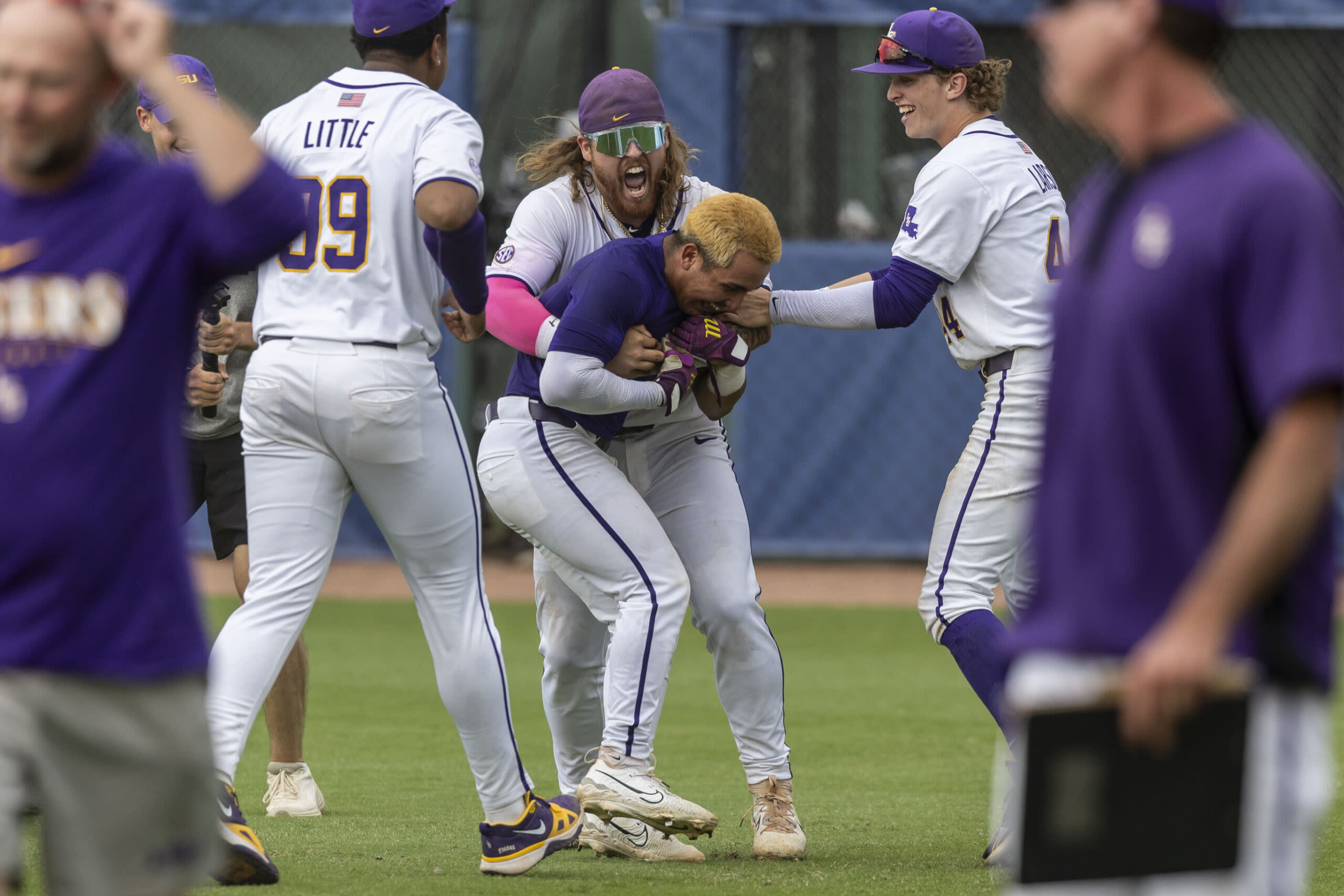 ‘Monster’ moment for Steven Milam as LSU walks it off to beat Wofford in Chapel Hill Regional opener