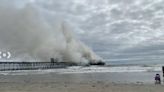 Oceanside pier engulfed in flames. Firefighters have contained the blaze, city officials say