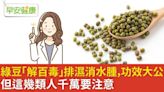 綠豆「解百毒」排濕消水腫，功效大公開！但這幾類人千萬要注意