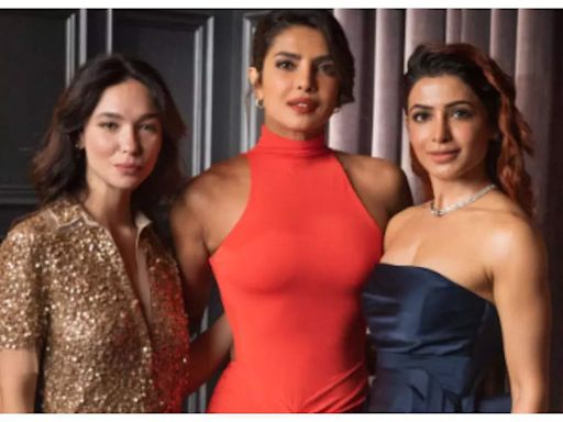 Priyanka Chopra joins Samantha and Matilda De Angelis to celebrate launch of 'Citadel: Diana' and 'Citadel: Honey Bunny' | - Times of India