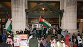 Pro-Palestinian protesters demonstrate inside CUNY Graduate Center in Manhattan