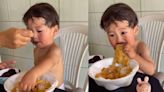 Bebê japonês viraliza ao provar açaí com peixe frito pela primeira vez; VÍDEO