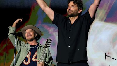 Bradley Cooper performs 'A Star Is Born' song with Pearl Jam at BottleRock music festival