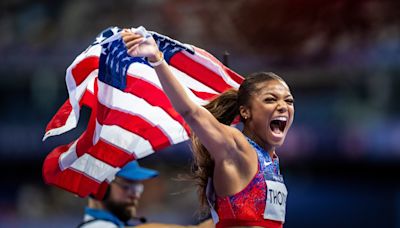 Gabby Thomas sparkles at 200 meters, and track has a new golden star