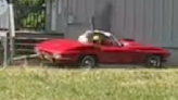 Beautiful C2 Corvette Stingray Loses Control Leaving Car Show and Crashes Into House