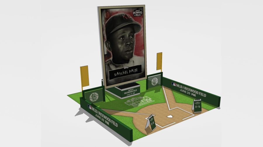 Giant baseball card of Satchel Paige coming to Busch Stadium