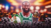 Celtics' Jaylen Brown shows off NBA Finals MVP trophy at casino