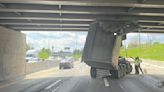 Semi-truck hits overpass on I-94 near Van Dyke in Detroit