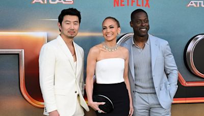 ...Black-And-White in Greta Constantine Look for ‘Atlas’ Red Carpet Premiere With Simu Liu, Sterling K. Brown and More