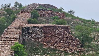 Cyclopean Wall collapses in Rajgir: In bridge fall season, Bihar’s 2,600-year-old structure also gives way