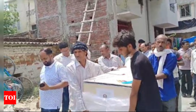 Bodies of 3 Kuwait fire victims arrive in UP | India News - Times of India