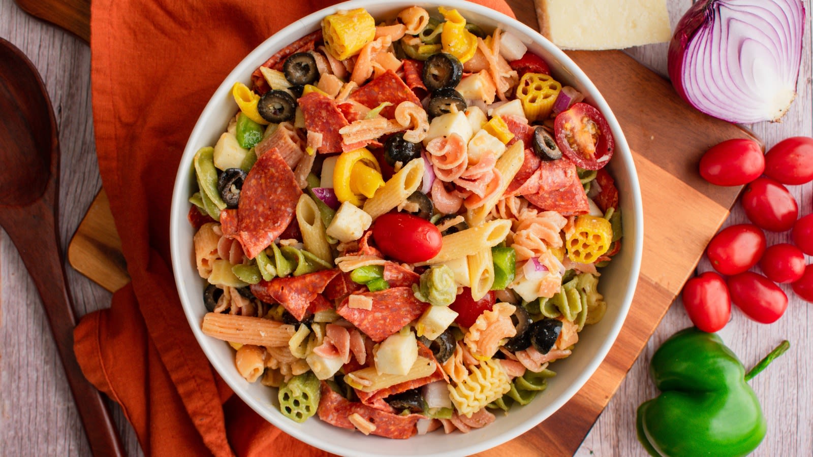 Pepperoni Helps Give Your Pasta Salad A Kick Of Meaty Goodness