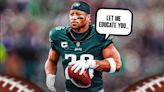 Eagles running back Saquon Barkley's savage response to booing during 76ers-Knicks game