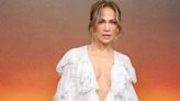Jennifer Lopez Dialed Up the Romance in a Plunging Ruffled Gown With a Thigh High Slit
