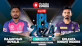 RR vs KKR Live Score, IPL 2024: Rajasthan face Kolkata in Guwahati