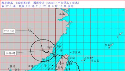 凱米颱風逐漸遠離！預計8點半解除海陸警報 中南部今防豪雨