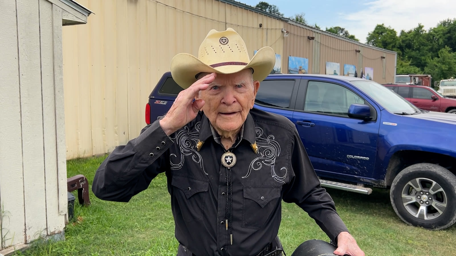 Singing and dancing WWII Veteran celebrating 100th birthday