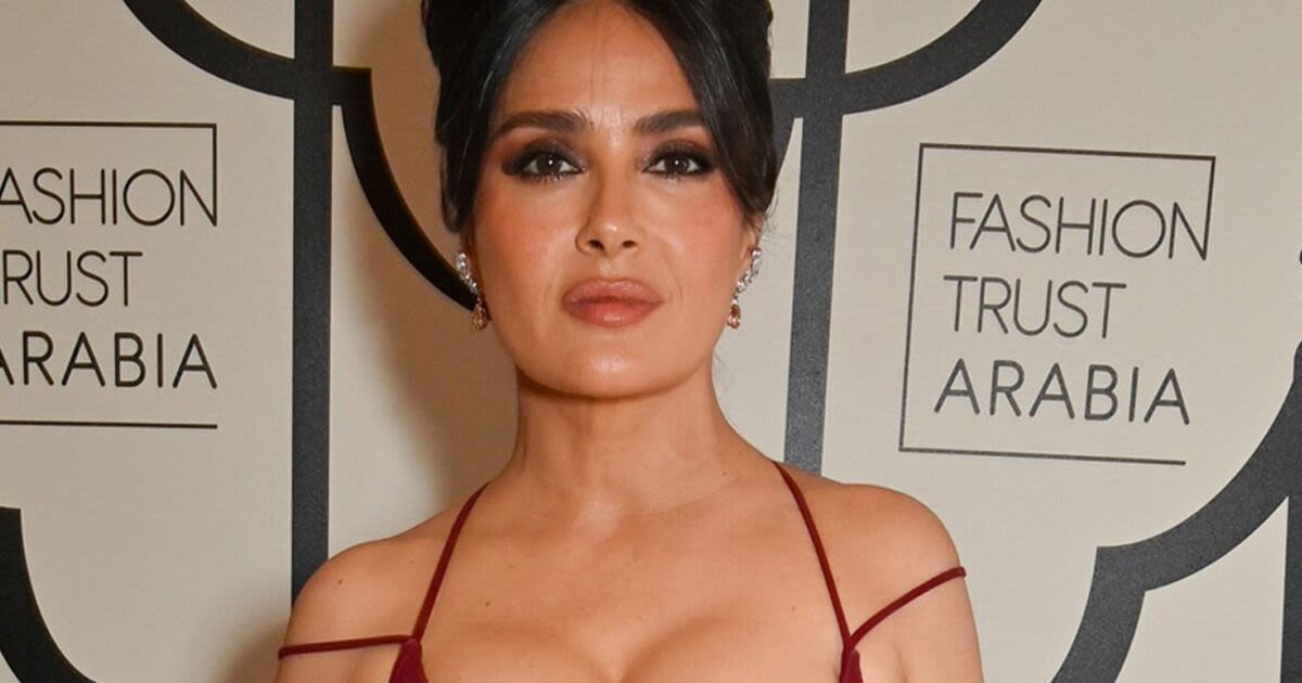 Salma Hayek flaunts figure in daring cocktail dress for bash attended by royal