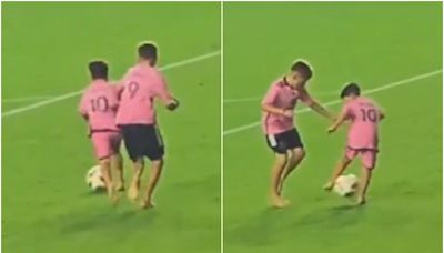 Video: Mateo Messi hizo una jugada espectacular que se viralizó e impactó por los mismos gestos que La Pulga