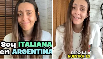 Es italiana, se enamoró de la Argentina, pero un comentario sobre la comida revolucionó TikTok
