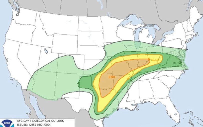 Severe storms hit much of US