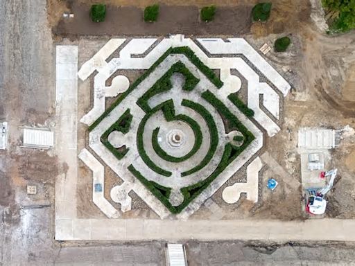 Fit for a King! Maze garden inspired by elaborate labyrinth Charles played in as a child starts to take shape at Sandringham