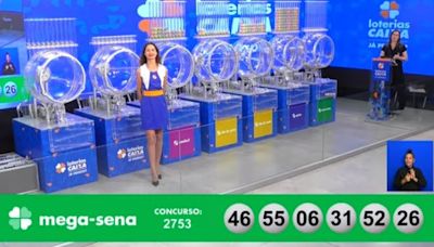 Resultado da Mega-Sena 2753 com prêmio de R$ 64,4 milhões é divulgado; veja números sorteados