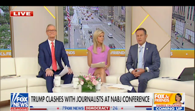 Fox host defends Trump after he questioned Harris’ background: ‘He’s unaware of race and gender’